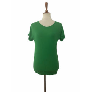 Proenza Schouler Short Sleeve T Shirt Pullover Round Neck Green M Medium